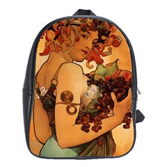 Alfons Mucha   Fruit School Bag (large) by NouveauDesign