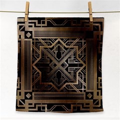 Gold Metallic And Black Art Deco Face Towel by NouveauDesign