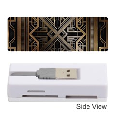 Gold Metallic And Black Art Deco Memory Card Reader (stick) 