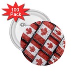 Canadian Flag Motif Pattern 2.25  Buttons (100 pack)  Front