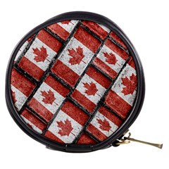 Canadian Flag Motif Pattern Mini Makeup Bags by dflcprints