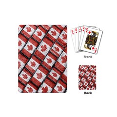 Canadian Flag Motif Pattern Playing Cards (mini)  by dflcprints