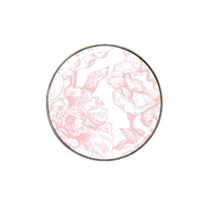 Vintage Pink Floral Hat Clip Ball Marker (10 Pack) by NouveauDesign