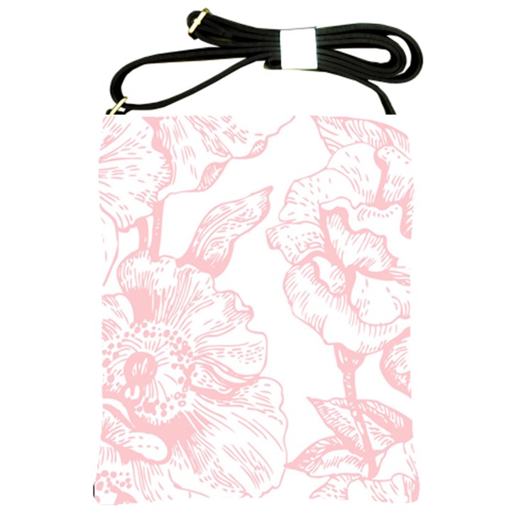 vintage pink floral Shoulder Sling Bags