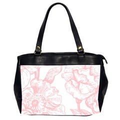 Vintage Pink Floral Office Handbags (2 Sides)  by NouveauDesign