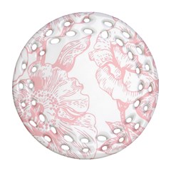 Vintage Pink Floral Ornament (round Filigree) by NouveauDesign