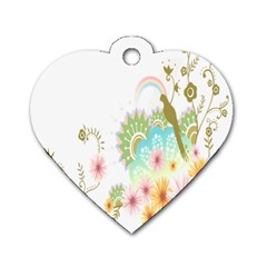 Wreaths Sexy Flower Star Leaf Rose Sunflower Bird Summer Dog Tag Heart (two Sides) by Mariart