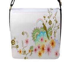 Wreaths Sexy Flower Star Leaf Rose Sunflower Bird Summer Flap Messenger Bag (l) 