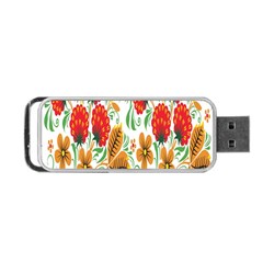Flower Floral Red Yellow Leaf Green Sexy Summer Portable Usb Flash (one Side) by Mariart