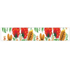 Flower Floral Red Yellow Leaf Green Sexy Summer Flano Scarf (large)