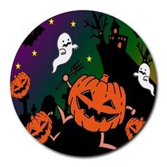 Happy Halloween Round Mousepads by Mariart