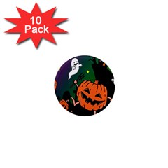 Happy Halloween 1  Mini Magnet (10 Pack)  by Mariart