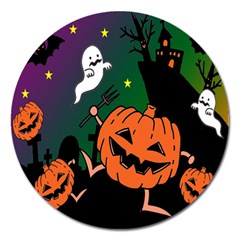 Happy Halloween Magnet 5  (round)