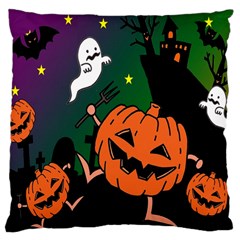 Happy Halloween Large Cushion Case (two Sides)