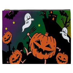 Happy Halloween Cosmetic Bag (xxxl)  by Mariart