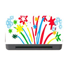 Fireworks Rainbow Flower Memory Card Reader With Cf by Mariart