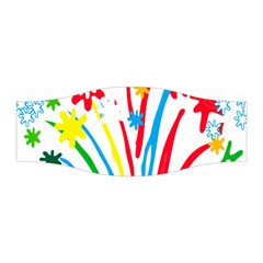 Fireworks Rainbow Flower Stretchable Headband by Mariart