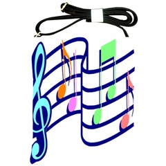 Music Note Tone Rainbow Blue Pink Greeen Sexy Shoulder Sling Bags by Mariart