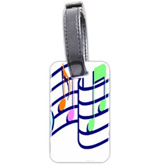 Music Note Tone Rainbow Blue Pink Greeen Sexy Luggage Tags (two Sides)