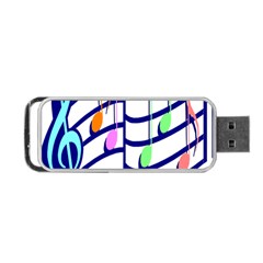 Music Note Tone Rainbow Blue Pink Greeen Sexy Portable Usb Flash (two Sides) by Mariart