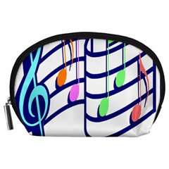 Music Note Tone Rainbow Blue Pink Greeen Sexy Accessory Pouches (large)  by Mariart