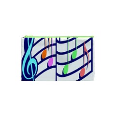 Music Note Tone Rainbow Blue Pink Greeen Sexy Cosmetic Bag (xs) by Mariart