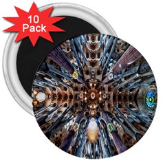 Iron Glass Space Light 3  Magnets (10 Pack)  by Mariart