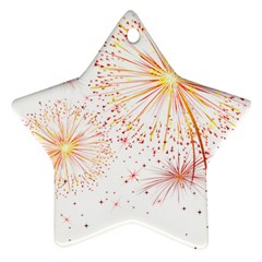 Fireworks Triangle Star Space Line Ornament (star)