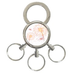 Fireworks Triangle Star Space Line 3-ring Key Chains by Mariart