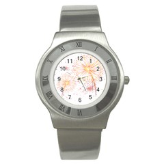 Fireworks Triangle Star Space Line Stainless Steel Watch by Mariart