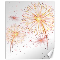 Fireworks Triangle Star Space Line Canvas 8  X 10 