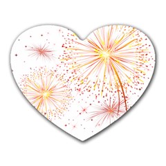 Fireworks Triangle Star Space Line Heart Mousepads by Mariart