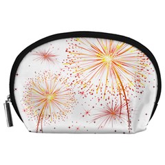 Fireworks Triangle Star Space Line Accessory Pouches (large)  by Mariart