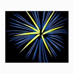 Fireworks Blue Green Black Happy New Year Small Glasses Cloth by Mariart