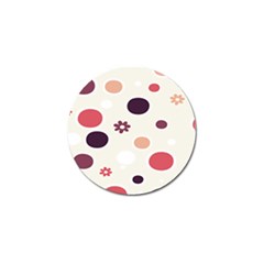 Polka Dots Flower Floral Rainbow Golf Ball Marker (10 Pack) by Mariart