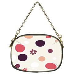Polka Dots Flower Floral Rainbow Chain Purses (one Side) 
