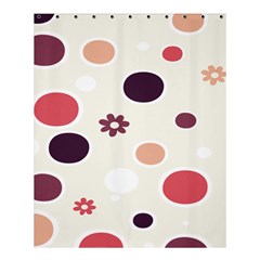 Polka Dots Flower Floral Rainbow Shower Curtain 60  X 72  (medium) 