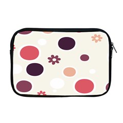 Polka Dots Flower Floral Rainbow Apple Macbook Pro 17  Zipper Case by Mariart