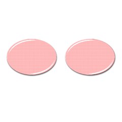 Red Polka Dots Line Spot Cufflinks (oval)