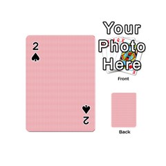 Red Polka Dots Line Spot Playing Cards 54 (mini) 