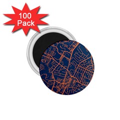 Virginia Map Art City 1 75  Magnets (100 Pack) 