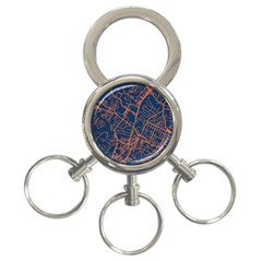 Virginia Map Art City 3-ring Key Chains