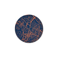 Virginia Map Art City Golf Ball Marker