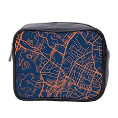 Virginia Map Art City Mini Toiletries Bag 2-side by Mariart