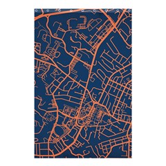 Virginia Map Art City Shower Curtain 48  X 72  (small)  by Mariart