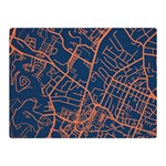 Virginia Map Art City Double Sided Flano Blanket (Mini)  35 x27  Blanket Back