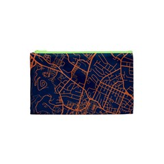 Virginia Map Art City Cosmetic Bag (xs) by Mariart