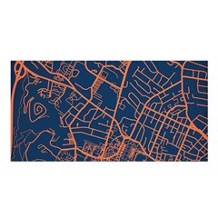 Virginia Map Art City Satin Shawl by Mariart