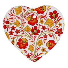 Wreaths Flower Floral Sexy Red Sunflower Star Rose Ornament (heart)
