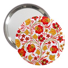 Wreaths Flower Floral Sexy Red Sunflower Star Rose 3  Handbag Mirrors